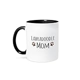 3dRose 154149_4 Labradoodle Dog Mom Mug 11 oz Black