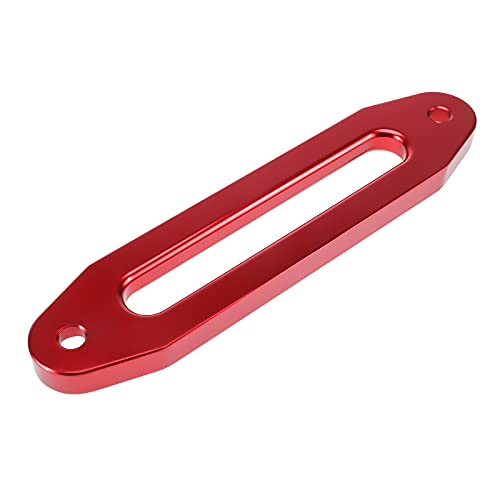 10" (254Mm) Mount Billet Aluminum Hawse Fairlead For 8000-15000 Lbs Synthetic Winch Rope (Red) #TOP3