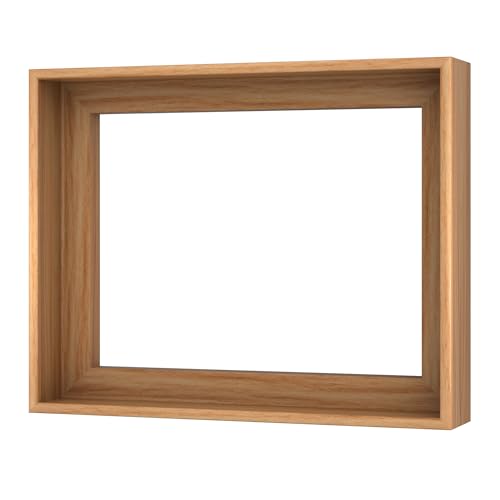 B.B.F MAKE 24x36 Canvas Floater Frame Fits 1.25 Deep Art (0.75 Compatible) Proudly Made in USA Professional Premium PS Frame for Gallery Wrap Canvas Mounting Hardware Included Light Brown