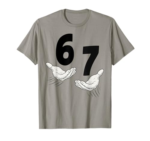 Six Seven 67 Hands 6 7 Kids 67 Teen Boys 6-7 Meme Funny T-Shirt