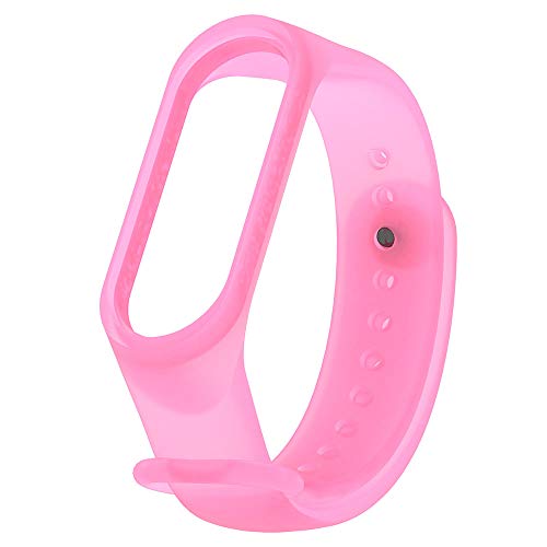 Haihuic Correa de Repuesto para Mi Band 3 Amigable con la Piel Pulsera de Reloj Deportivo Pulsera Smartwatch Mi Band 3, Ajuste de muñeca Grande y pequeña, Rosa