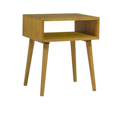 NTC Solid Oak Zoe Nightstand, Featuring Adaptable Design, 150 lbs Load Capacity, Water-Resistant, Elevate Your Space, Easy Assembly - Rustic Oak