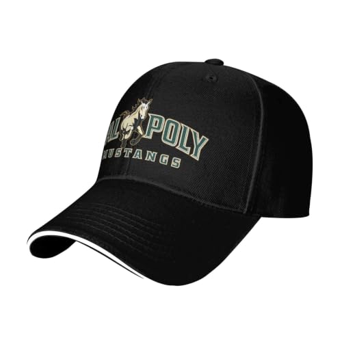 Cal Poly Mustangs Casual Sandwich Baseball Cap Adjustable For Men For Women