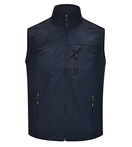 Spanye Men Lightweight Vest Outdoor Leisure Vest with Pockets Windproof Jacket For Sport Golf Work - Main Image