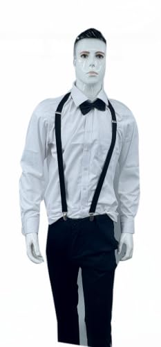 Image of Men's Suspenders Bowtie Set Elastic Y Shape Style Women's Suspenders Bowtie For Wedding&Formal Events