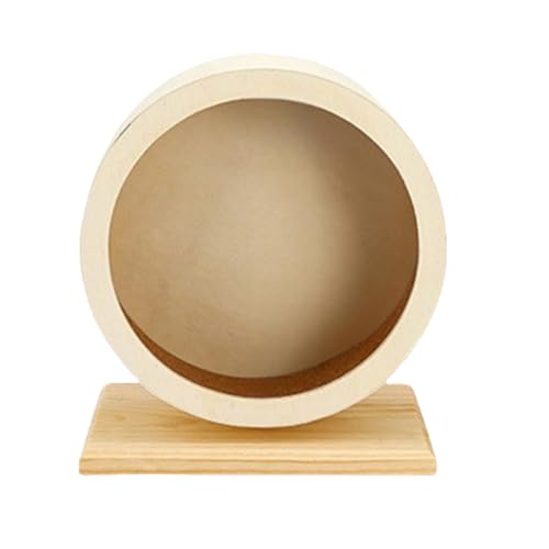 ハムスター回し車 サイレントホイール ハムスター滑車 静か 静音 天然木材 小動物用品 おもちゃ ハムスター ハリネズミ (大ランナー:直径24.5cm)