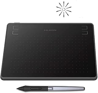Graphics Drawing Tablet HUION HS64 6x4 inch Small Digital Art Tablet OSU Tablet with Battery-Free 8192 Pressure Sensitive Stylus 4 Hot Keys, Compatible with Windows, Mac, Android & Linux