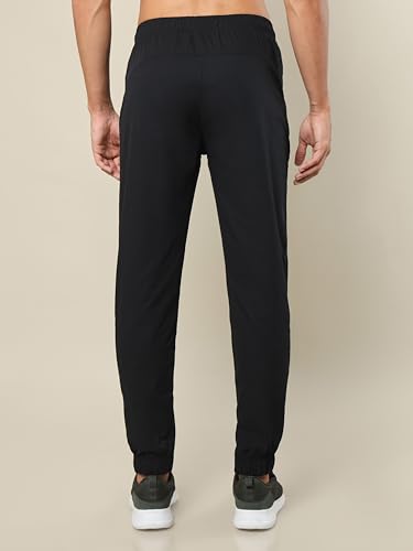 Image of TECHNOSPORT Men Mid Rise Regular Fit Solid Stretchable Joggers, Techno Dry for Regular Use and Sports