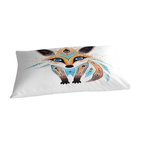 Parure de lit renard 3 pièces housse de couette microfbre
