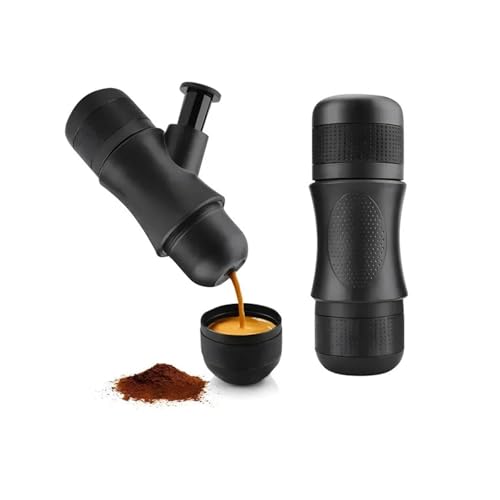 Máquina de café espresso portátil, cafetera manual para el hogar, oficina, viajes y camping, diseño de presión manual para café recién hecho en cualquier momento