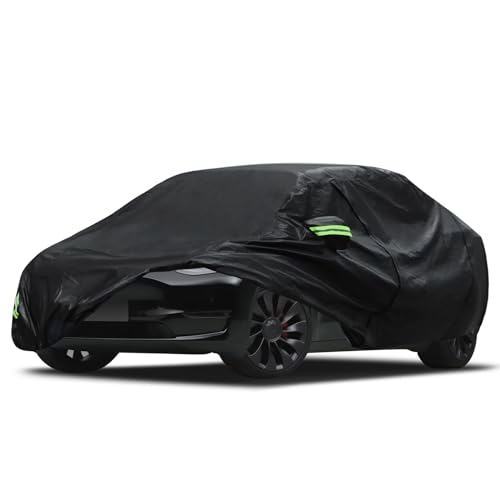 Migaven 6 Layers Car Cover Custom Fit for Model Y Car Cover 2020-2026 Waterproof Full Exterior Cover Rain Snow Protection with Charging Port Ventilated Mesh Door Zipper