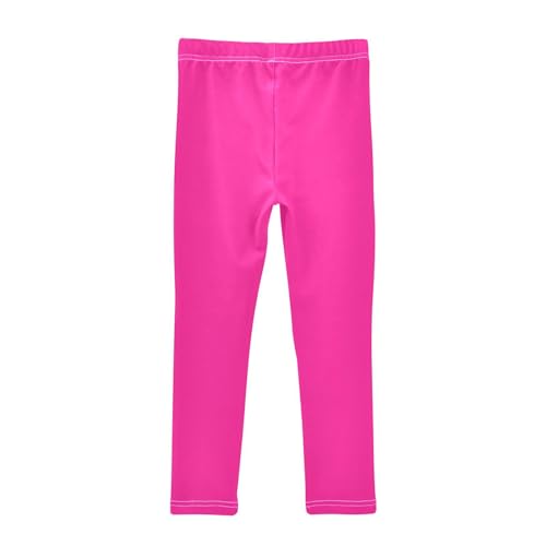 Girls' Leggings Deep Pink Solid Kids Yoga Tights Pants 1 Pack 342