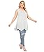 LARACE Womens Plus Size Tank Tops Summer Sleeveless Shirts Casual Loose Tunic Blouses(White 1X)