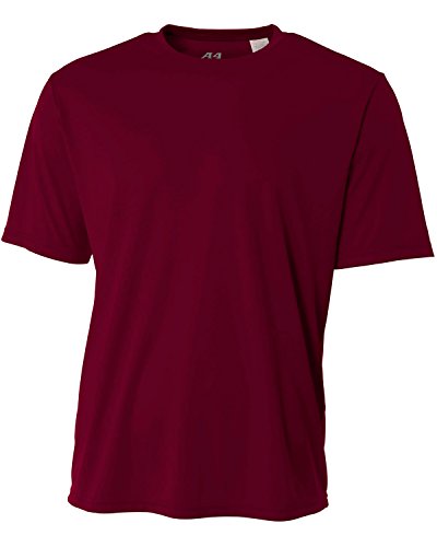 A4 Youth Short-Sleeve Cooling Performance Crew, XL, Maroon2