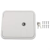 TONIXY Escotilla de almacenamiento de cable para caravana con llaves para autocaravanas, cámper, remolque y yate con apertura de 180° y construcción resistente a la intemperie (blanco)