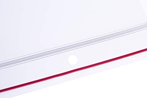 Minigrip Red Line Mgrl4Ph0404 Polyethylene (Ldpe/Lldpe Blend) Clear Reclosable Bag, Hang Hole, 4" Length, 4" Width (Pack Of 1000) #TOP2