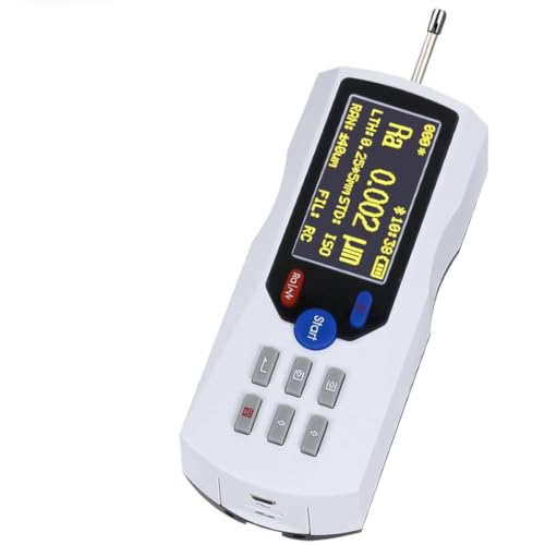 STDZQCWY Industrial Handheld Roughness Tester, 0.001μm Resolution, Diamond Probe Inductive Sensor, Rechargeable Lithium Battery, Data Storage, for Machining, Automotive, Aerospace Industry Inspection