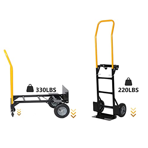 Carretilla plegable metálica con ruedas de goma miniatura 6