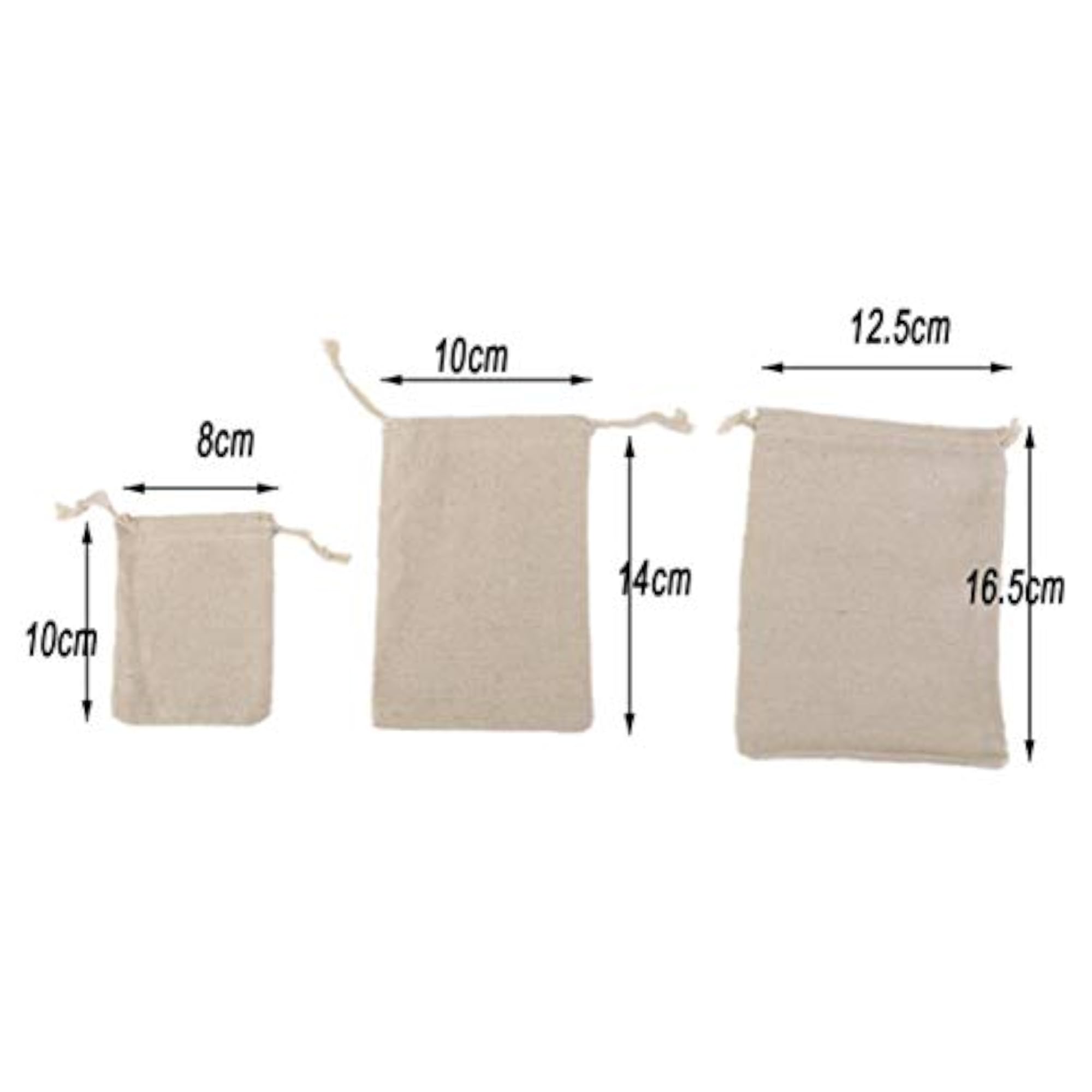 Jute Drawstring Gift Bags, Pack of 10