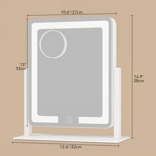 Espejo para maquillaje rectangular DWVO con luces miniatura 2