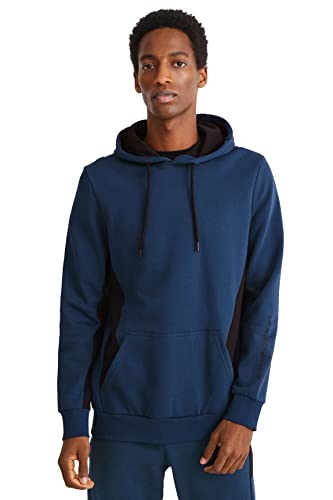 C&A Herren Sweatshirt Rundhalsausschnitt Mehrfarbig dunkelblau L