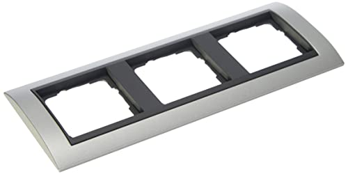 Gira 021306 Abdeckrahmen 3-fach Event aluminium mit anthrazit Zwischenrahmen