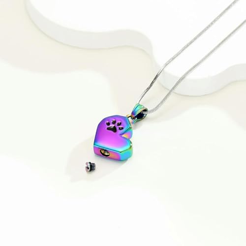 Collier urne funéraire animaux pour garder les cendres de chat
