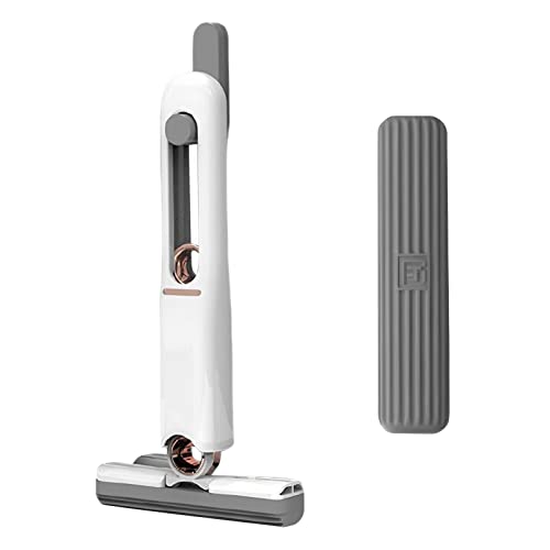 小型卓上モップ,交換用ヘッド付きイージースクイーズモップ - セルフスクイーズスポンジモップ キッチン、バスルーム、リビングルーム、車 Avfora