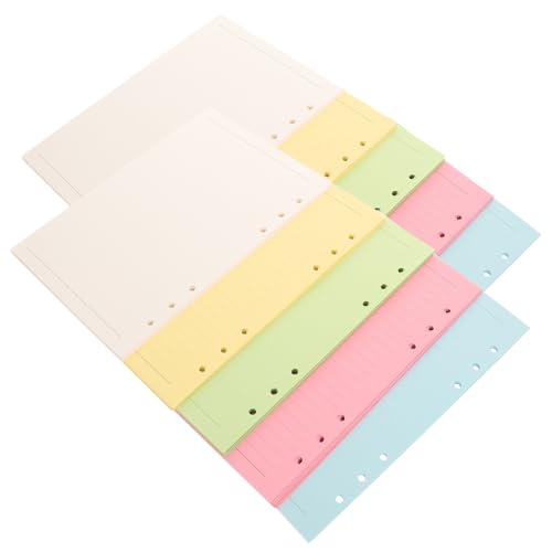 Recharges papier ligné colorées STOBAZA pour organisateur et planificateur de bureau A5