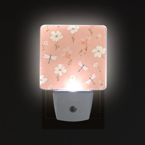 Luz Nocturna Pequeña Flores Durazno LED Sensor miniatura 2