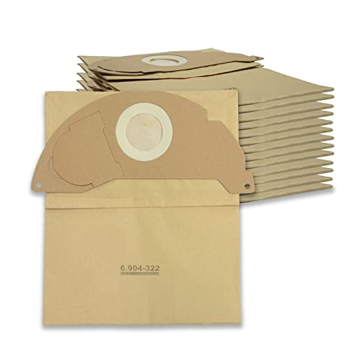 PUREBURG 15er Pack Staubbeutel Vakuumbeutel Filter kompatibel mit kärcher WD 2, MV 2, WD 2.200 bis WD 2.550, Artikelnummer 6.904-332.0 Cover