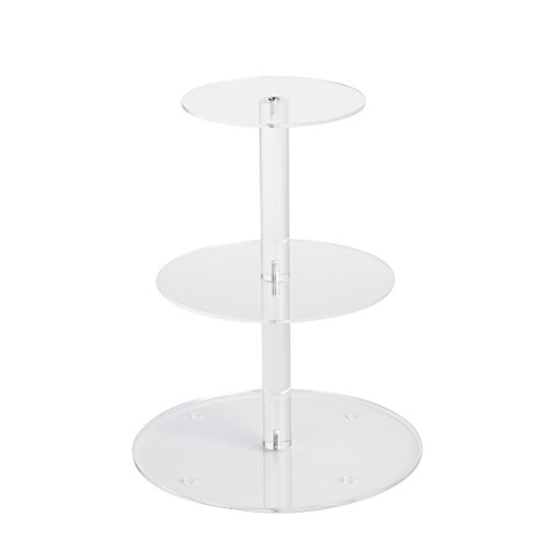 YestBuy 3 Tier Round Wedding Party Acrylic Cake Cupcake Tree Tower Maypole Display