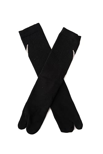 Image of 3 Pairs Thick Flip-Flop Big Toe Socks Crew Mid Calf or Ankle Size: Women 9-12 Men 8-11