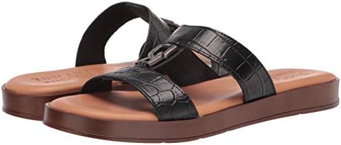 Tuscany Women's Flat Sandal, Black Croco, 10 Narrow | Image 6