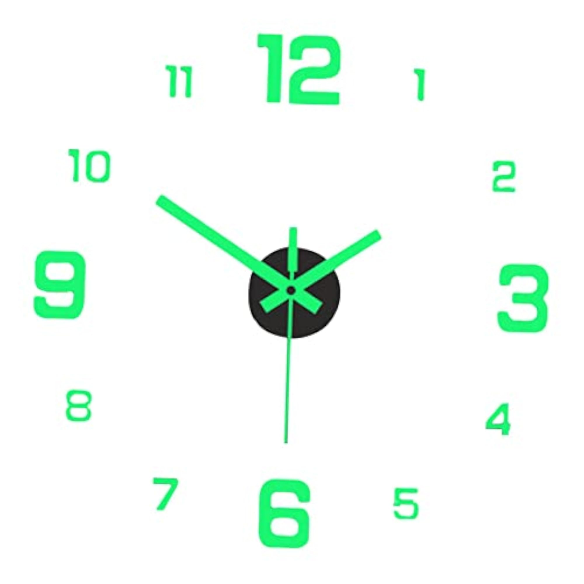 Modern Luminous Frameless Wall Clock Stickers