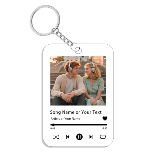 AnJeey Custom Acrylic Keychain with Photo & Song Lyrics