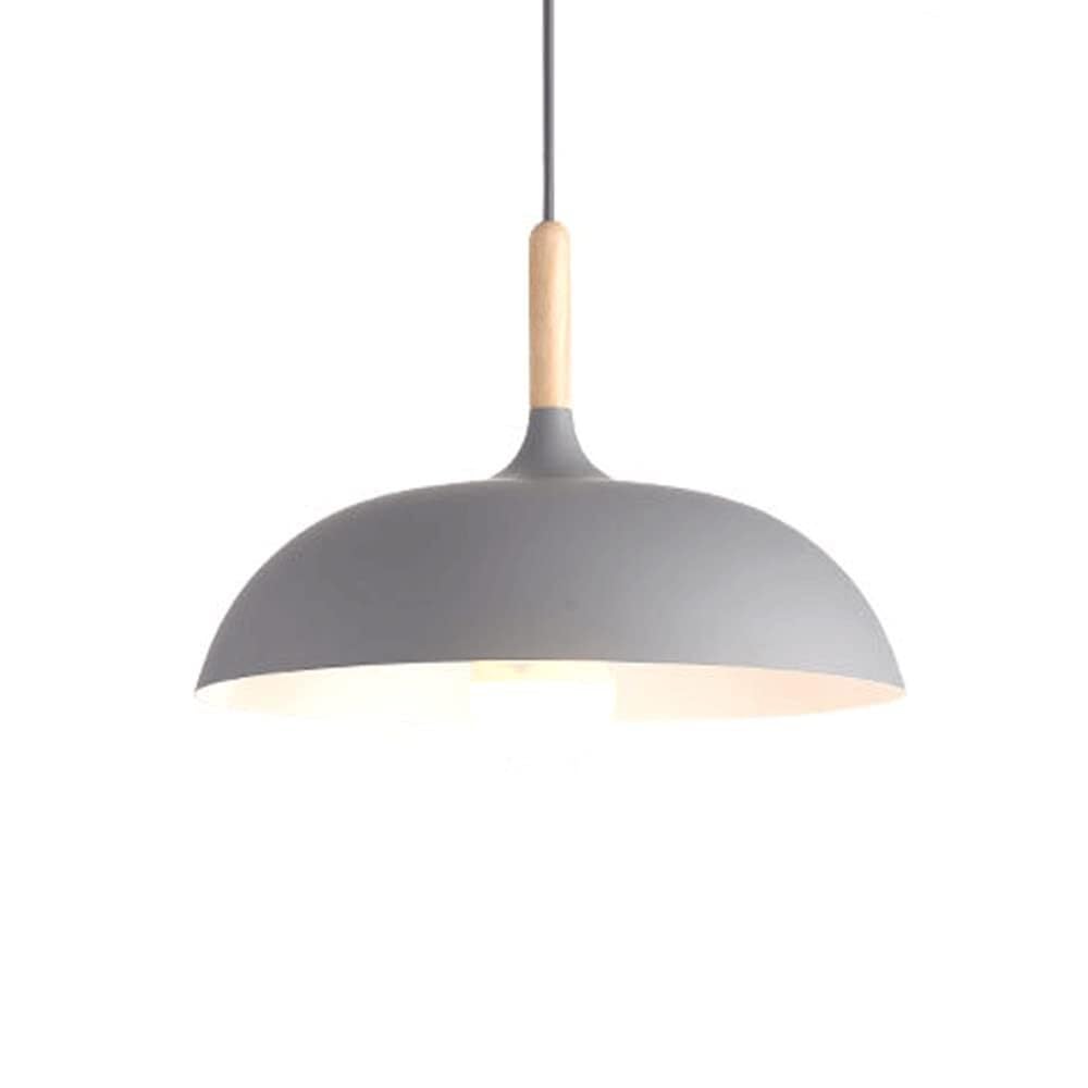 Lustre suspension industriel moderne gris 40cm douille E27 - 7