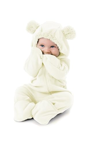 Image of Fleece Baby Bunting Bodysuit – Infant One Piece Kids Hooded Romper Outerwear Toddler Jacket
