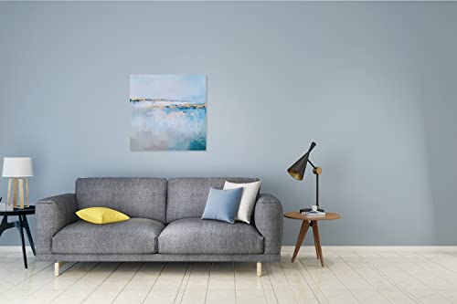 SYGALLERIER Abstract Beach Canvas Wall Art with Gold Foil - Modern Coastal Oil Paintings - Contemporary Sea View Pictures for Living room Bedroom Bathroom Decor - Image 5