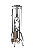 Minuteman International Helix 5-piece Wrought Iron Fireplace Tool Set