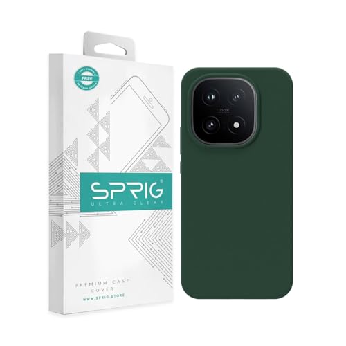 Image of SPRIG Compatible with IQOO 15 5G SilkTone Silicone Back Cover Drop Tested Shock Proof Mobile Case for Men, Women, Boys and Girls with Camera Protection (Dark Green)