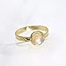 Lianie Moonstone gold ring for women, Handmade hammered band Natural gemstone Moonstone ring (moonstone, 9)
