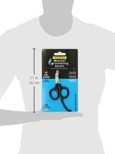 Image of Master Grooming Tools Pet Nail Scissors with Finger Rests-Stainless Steel Scissors for Trimming Nails on Cats and Birds - Small, 3 inch