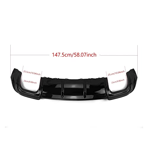 Diffuseur arrière Audi A3 Sline S3 berline noir brillant - 4