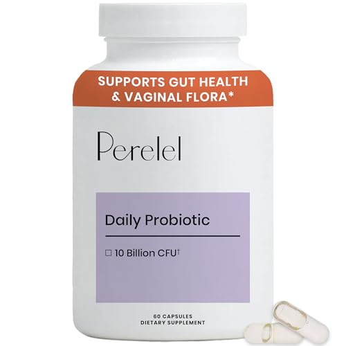 Perelel Daily Vaginal Probiotic bottle — the two-a-day option in a 60-count bottle