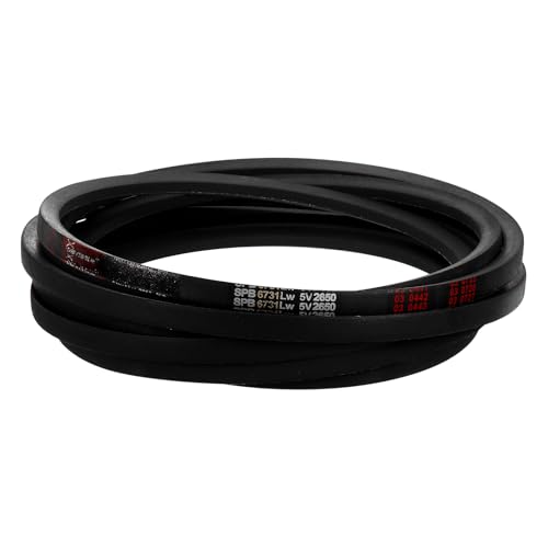 uxcell 5V2650 V-Belt - Correa trapezoidal clásica de goma envuelta de 67 cm de circunferencia exterior x 1,6 cm de ancho x 1,3 cm de alto para equipos de maquinaria industrial, color negro