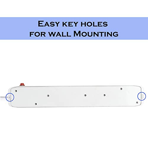 FEDUS 10 Meter 32 Feet Long Extension Board Extension Box | Spike Guard 6 Socket 6 Switch Junction Box with Switch, Extension Cords Cord, Spike Buster, Extension Board with Wire (6 Socket 6 Switch)