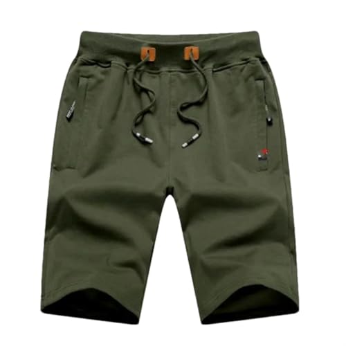 Short de sport robuste en coton pour homme avec cordon de serrage ajustable
