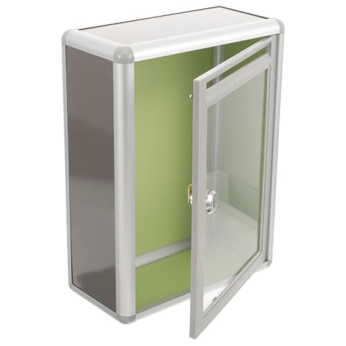 Buzón pequeño de aleación de aluminio MAGICLULU con caja transparente y llave 2
