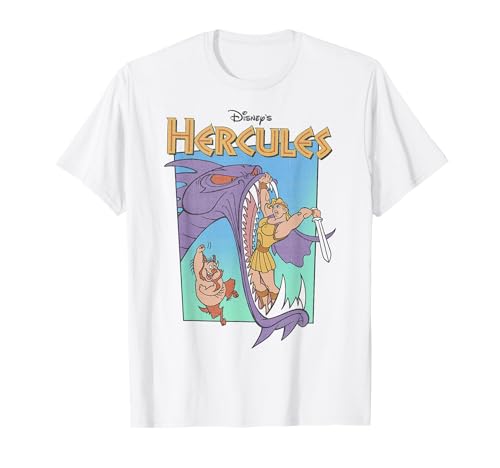 Disney Hercules Hydra Battle Retro Classic Movie Poster T-Shirt